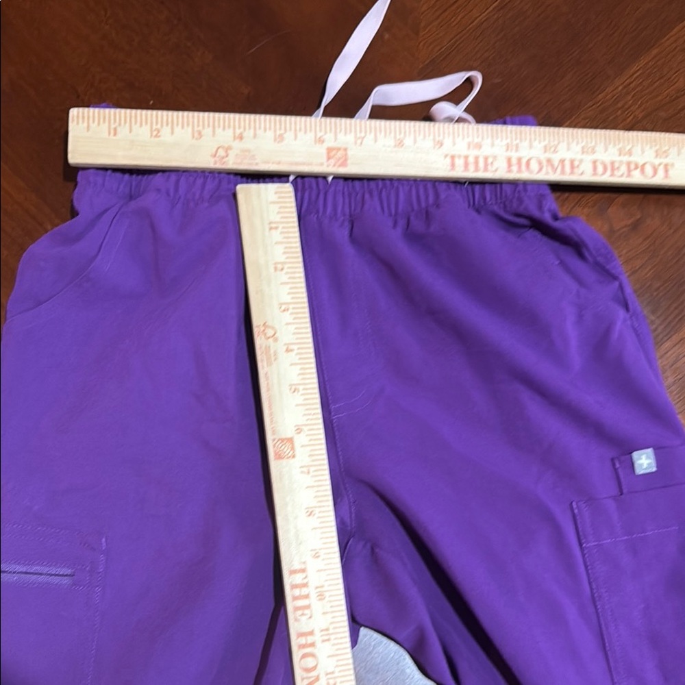 Figs Women's Purple Drawstring Cargo Jogger Pants - Picture 14 of 16